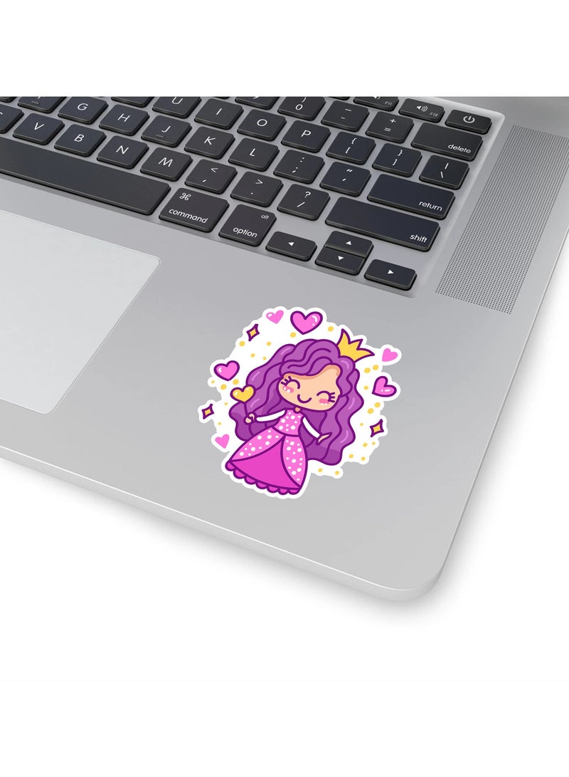 ORAINBOW 50 قطعة ملصقات أميرة زجاجة ماء لابتوب زينة حفلة خيالية ملصق دراجة نارية أمتعة لاصق جيتار مقاوم للماء ملصقات خيالية للأطفال والفتيات والمراهقين والبالغين أميرة - Image 2