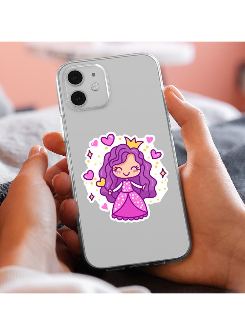 ORAINBOW 50 قطعة ملصقات أميرة زجاجة ماء لابتوب زينة حفلة خيالية ملصق دراجة نارية أمتعة لاصق جيتار مقاوم للماء ملصقات خيالية للأطفال والفتيات والمراهقين والبالغين أميرة - Image 5