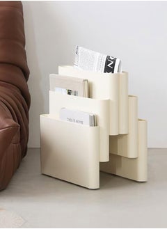 fashionhome Modern Compact Design Floor Magazine Rack File Holder Books Newspapers Tablets Laptops Keyboards and Headphones Stylish Mail Organizer for Home and Office 40x18.5x44.5 cm  - Image 1