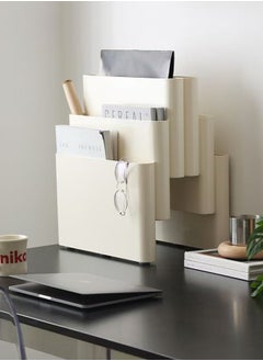 fashionhome Modern Compact Design Floor Magazine Rack File Holder Books Newspapers Tablets Laptops Keyboards and Headphones Stylish Mail Organizer for Home and Office 40x18.5x44.5 cm  - Image 3