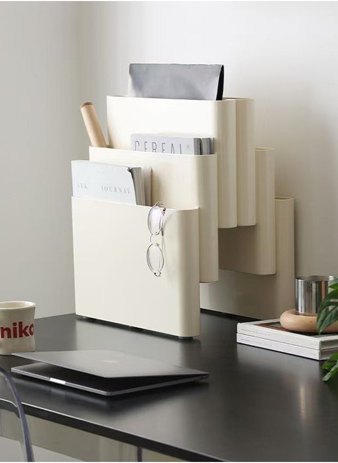 fashionhome Modern Compact Design Floor Magazine Rack File Holder Books Newspapers Tablets Laptops Keyboards and Headphones Stylish Mail Organizer for Home and Office 40x18.5x44.5 cm  - Image 3