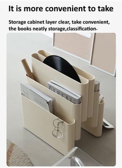 fashionhome Modern Compact Design Floor Magazine Rack File Holder Books Newspapers Tablets Laptops Keyboards and Headphones Stylish Mail Organizer for Home and Office 40x18.5x44.5 cm  - Image 4
