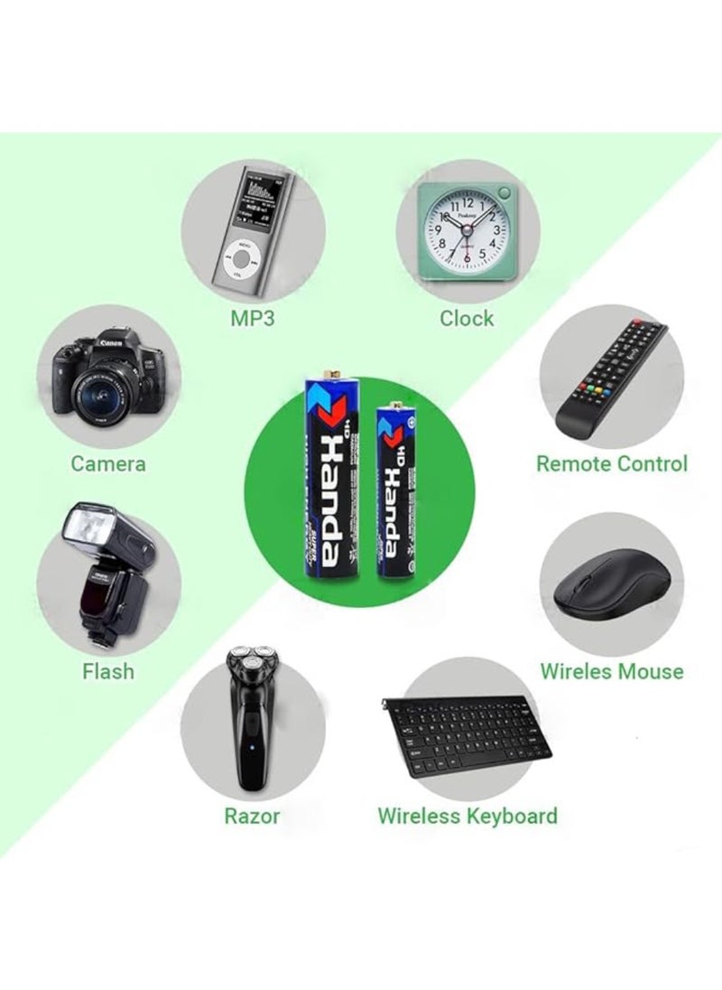 HANDA - 4-Pack AAA Battery Alkaline High-Performance Batteries 1.5 Volt - Image 1
