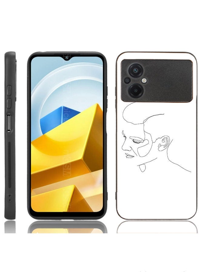 Okteq TPU Protection and Hybrid Rigid Clear Back Cover Case Male Face for Xiaomi Poco M5 / Xiaomi Poco M4 5G - Image 1