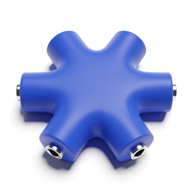 ExcelValley Mono Patch Cable Splitter - TS 3.5mm 1/8" - Modular Synth Eurorack [Dark Blue] - Image 1