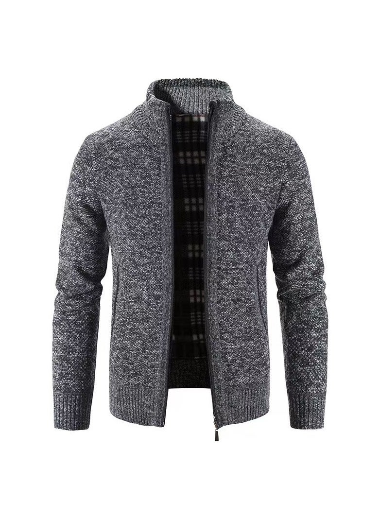 Generic - New winter knitted dark gray cardigan - Image 1