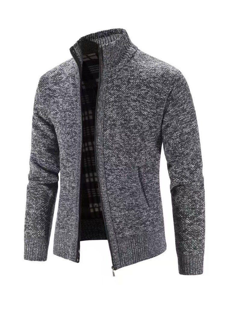 Generic - New winter knitted dark gray cardigan - Image 1