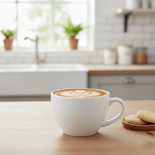 BLACKCARROT Ceramic Coffee Mug Set of 2 (300ml), Red & White | Glossy Finish | Premium Ceramic Cup Set | Coffee Cup Set for Home & Office | Microwave Safe & Dishwasher Safe - Image 3