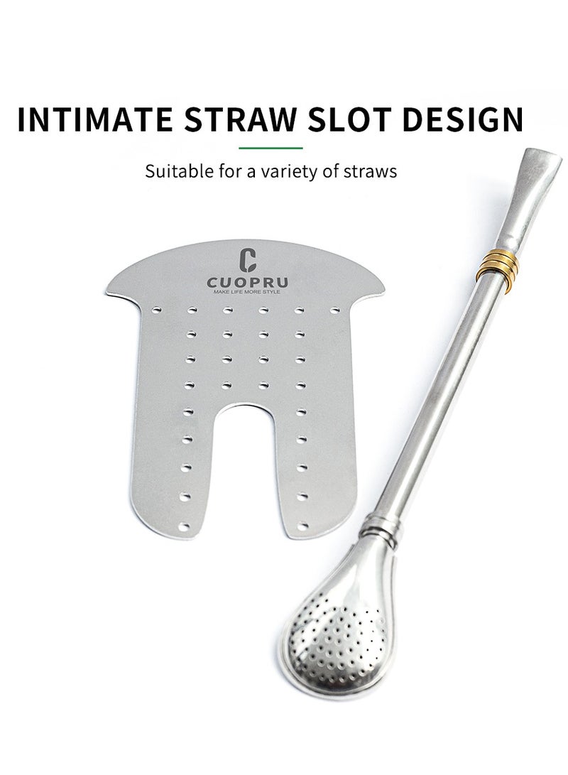 كوبرو كوب يربا ميت سعة 220 مل مع شفاطة بومبيلا وفلتر الشاي تصميم أرجنتيني تقليدي - Image 4