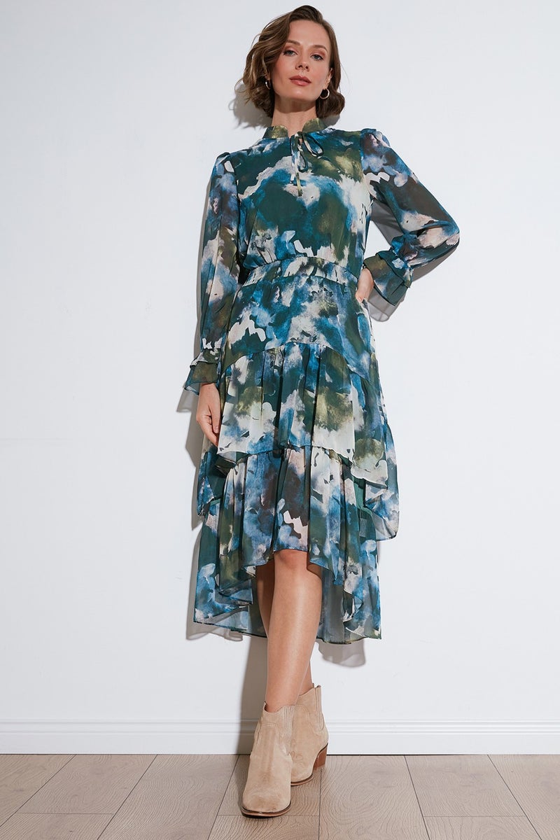Lela Abstract Print Dress  - Image 2