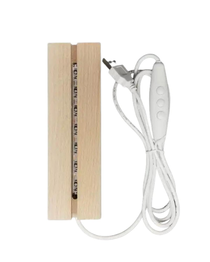 Snoogg Wood LED Base Crystal Display Wood Rectangle Light Base Stand 16 Light Modes with Remote Control for 3D Crystal Glasses, Resin Art, Glasses and Bottles (18 Inch) - Image 1