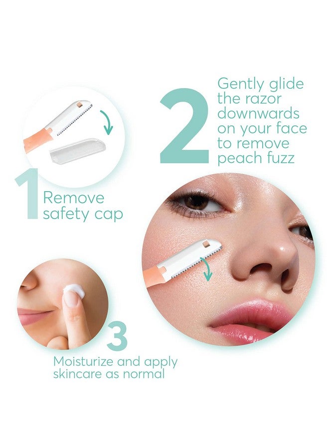 About Face About Face Fuzz-Free Facial Razors for Shaving & Exfoliating - Includes 3 Beauty Groomers - For Face, Lips & Eyebrows  - Image 5