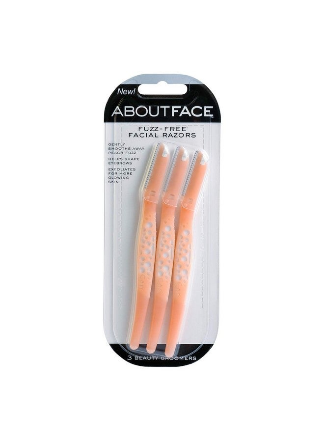 About Face About Face Fuzz-Free Facial Razors for Shaving & Exfoliating - Includes 3 Beauty Groomers - For Face, Lips & Eyebrows  - Image 2