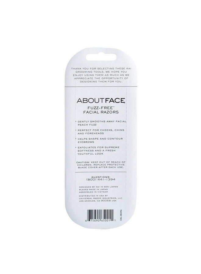 About Face About Face Fuzz-Free Facial Razors for Shaving & Exfoliating - Includes 3 Beauty Groomers - For Face, Lips & Eyebrows  - Image 3
