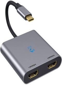USB C to Dual HDMI Adapter Type C to Dual Monitor HDMI Adapter 4K
