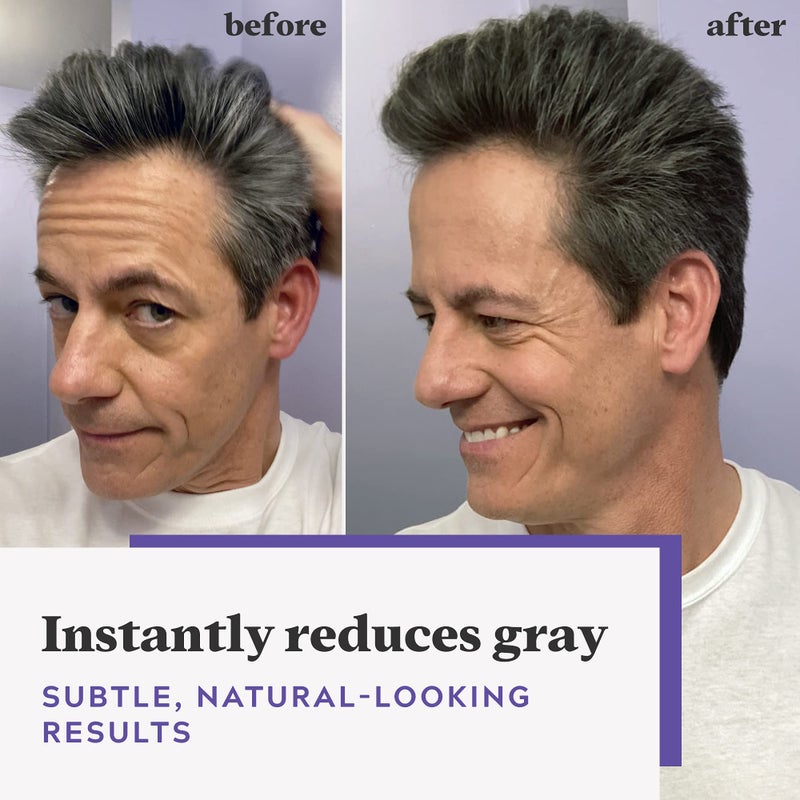 Just For Men Touch of Gray, Mens Hair Color Kit with Comb Applicator for Easy Application, Great for a Salt and Pepper Look - Black, T-55, Pack of 3 - Image 2