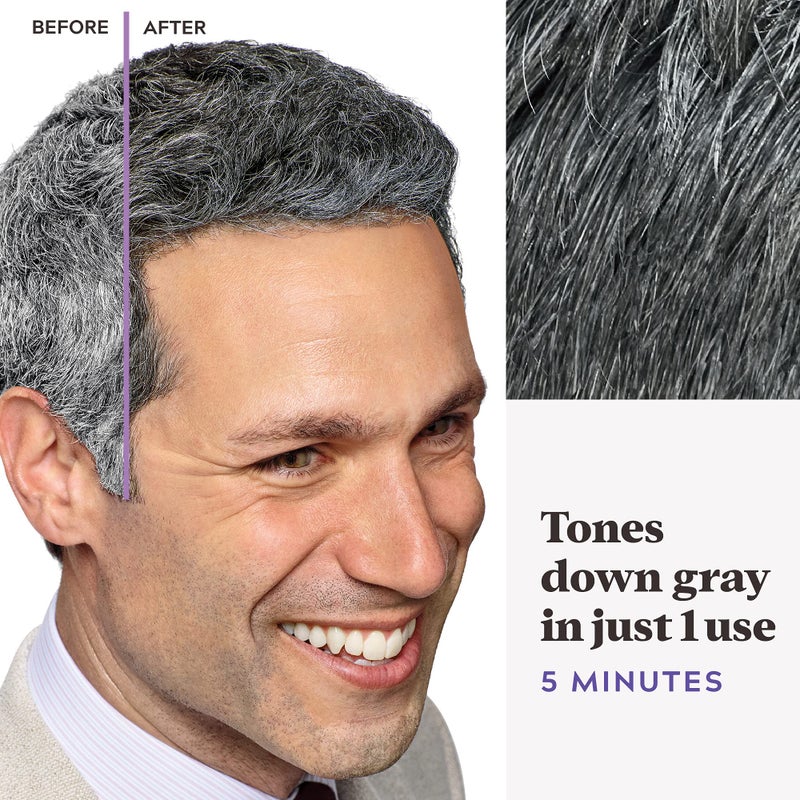 Just For Men Touch of Gray, Mens Hair Color Kit with Comb Applicator for Easy Application, Great for a Salt and Pepper Look - Black, T-55, Pack of 3 - Image 4