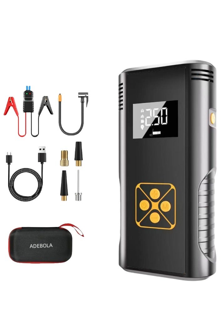 اديببولا بطارية متنقلة اشتراك مشغل للسيارة بقوة 8000 ملي امبير مع منفاخ هواء مدمج - Image 1