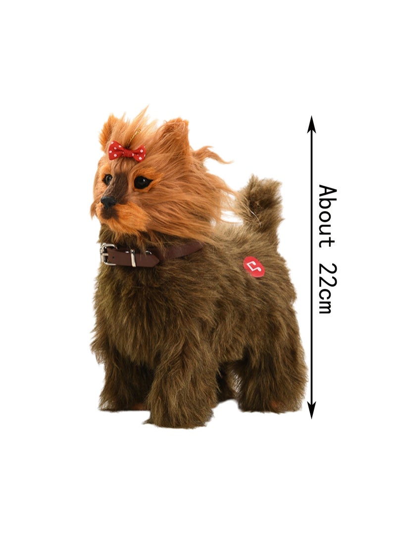 Shih Tzu Electronic Dog Plush Toy Machine Simulates Barking, Can Walk And Wag Its Tail, Plush Interactive Toy Suitable For Children And Babies
