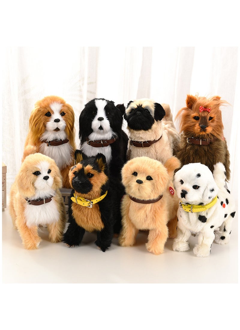 Shih Tzu Electronic Dog Plush Toy Machine Simulates Barking, Can Walk And Wag Its Tail, Plush Interactive Toy Suitable For Children And Babies