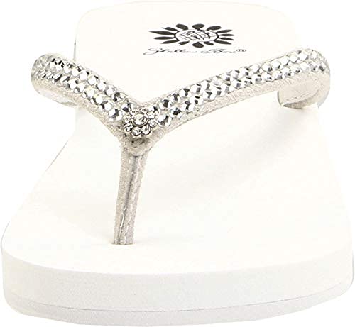 Yellow Box womens Jello Flip Flop, White, 6.5 US - Image 3