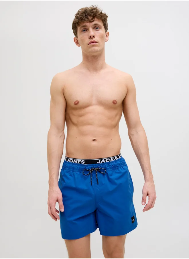 جاك اند جونز Mid Rise Regular Fit Swim Shorts