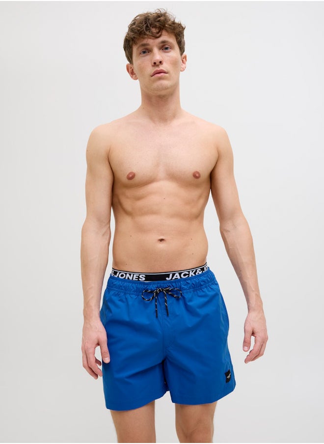 JACK & JONES Mid Rise Regular Fit Swim Shorts  - Image 1