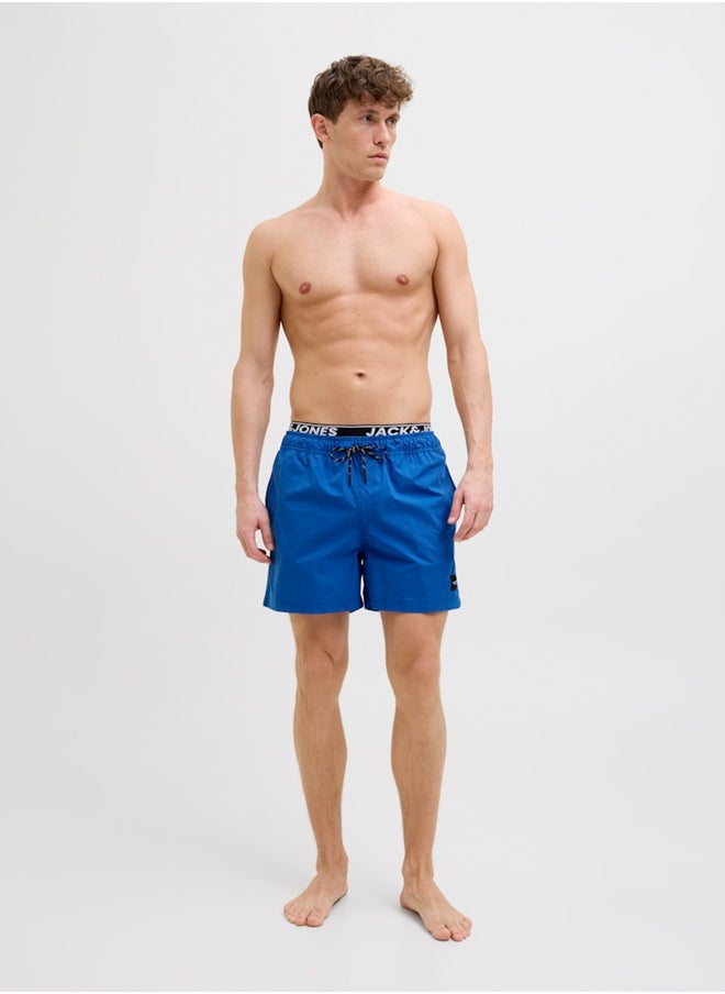 JACK & JONES Mid Rise Regular Fit Swim Shorts  - Image 3