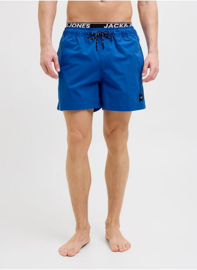 جاك اند جونز Mid Rise Regular Fit Swim Shorts