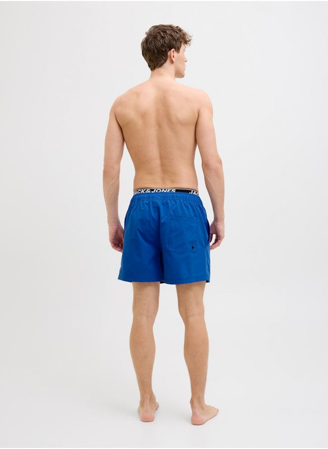 JACK & JONES Mid Rise Regular Fit Swim Shorts  - Image 4