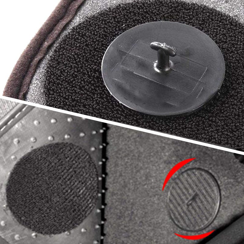 OTUAYAUTO 4PCS Floor Mat Fastener - Replacement for BMW Carmats Fixation Clips with T-Hook Anchor for Velour Carpet - Image 5