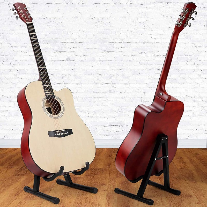 Mustang Foldable A-Frame Guitar Stand for Acoustic and Electric Guitars - Black - Image 5