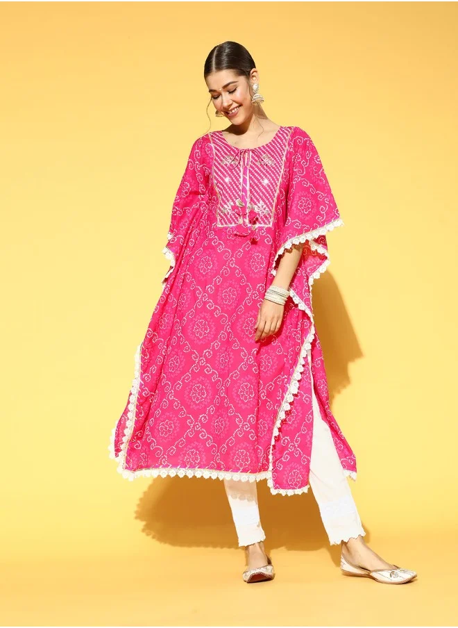 آي شين Bandhani Pure Cotton Kurta Set