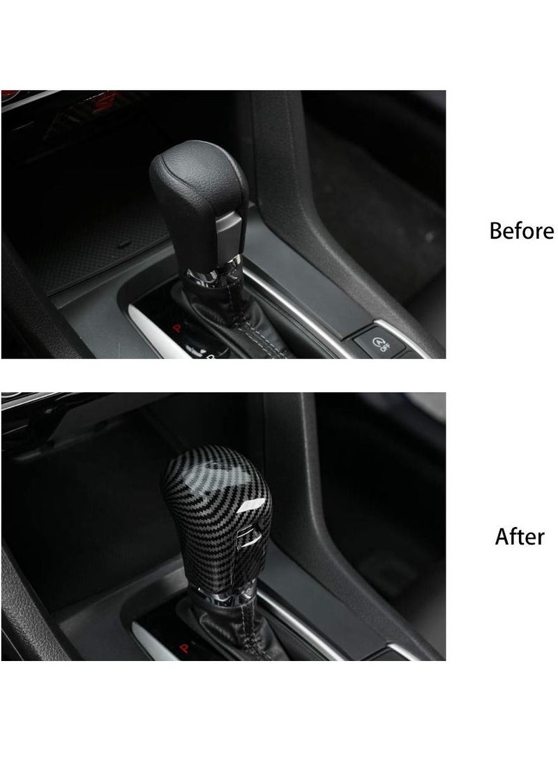 Carbon Shift Knob Cover for Tenth Generation Civic, Fiber Interior Shifter Sequins, Automatic Transmission Lever Trim, Honda Car Decorations (for 2021/2020/ 2019/2018/ 2017/2016 Civic) - pzsku/ZEF23659653620785CE5BZ/45/_/1708744103/8d500e18-d04f-4731-90eb-1335c66f4e69