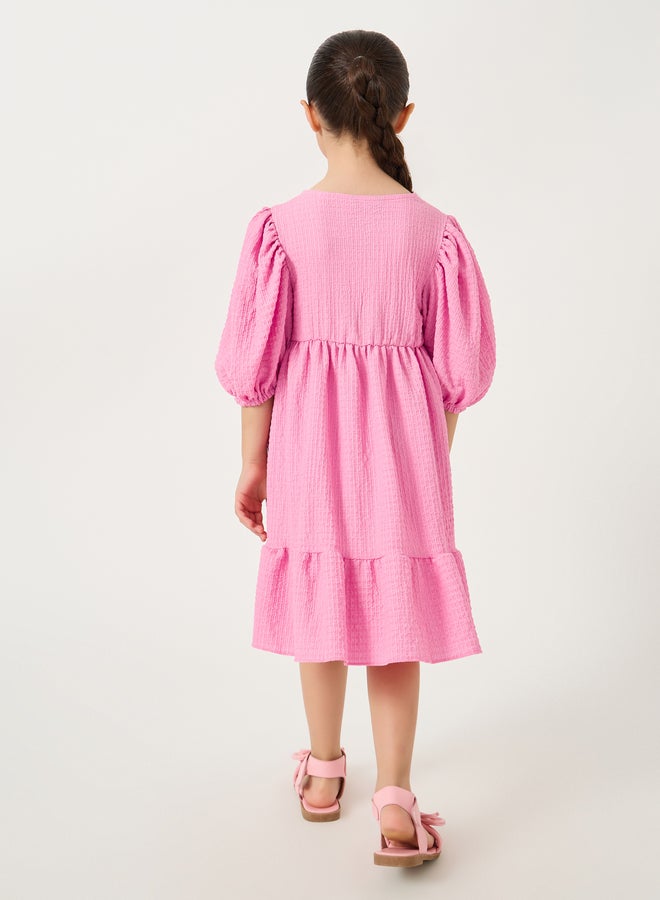 Styli Ruffled Poplin Dress  - Image 4