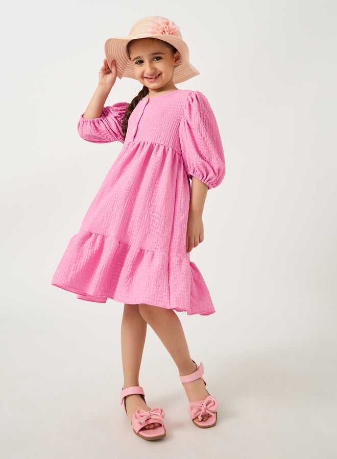 Styli Ruffled Poplin Dress  - Image 1