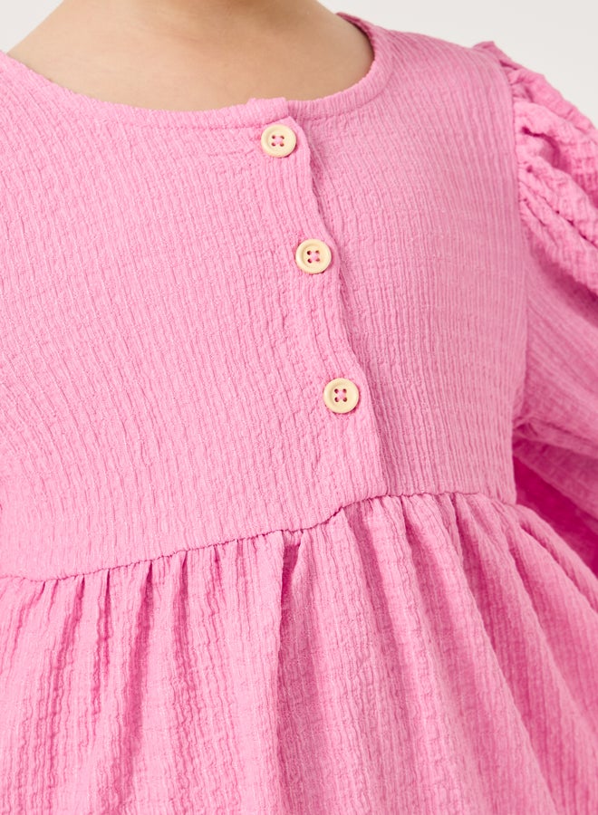 Styli Ruffled Poplin Dress  - Image 3