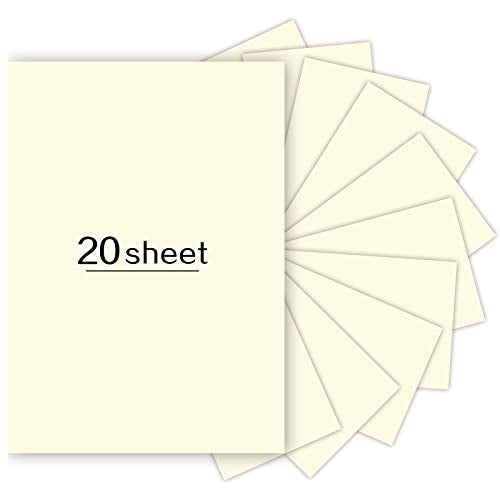 YVMVDV 20 Sheets Cream Cardstock Paper 8.5 x11 inch, 250gsm Cardstock Paper for DIY Arts and Cards Making, Invitations, Stationary Printing,Scrapbook Supplies (250gsm/92lb) - Image 1