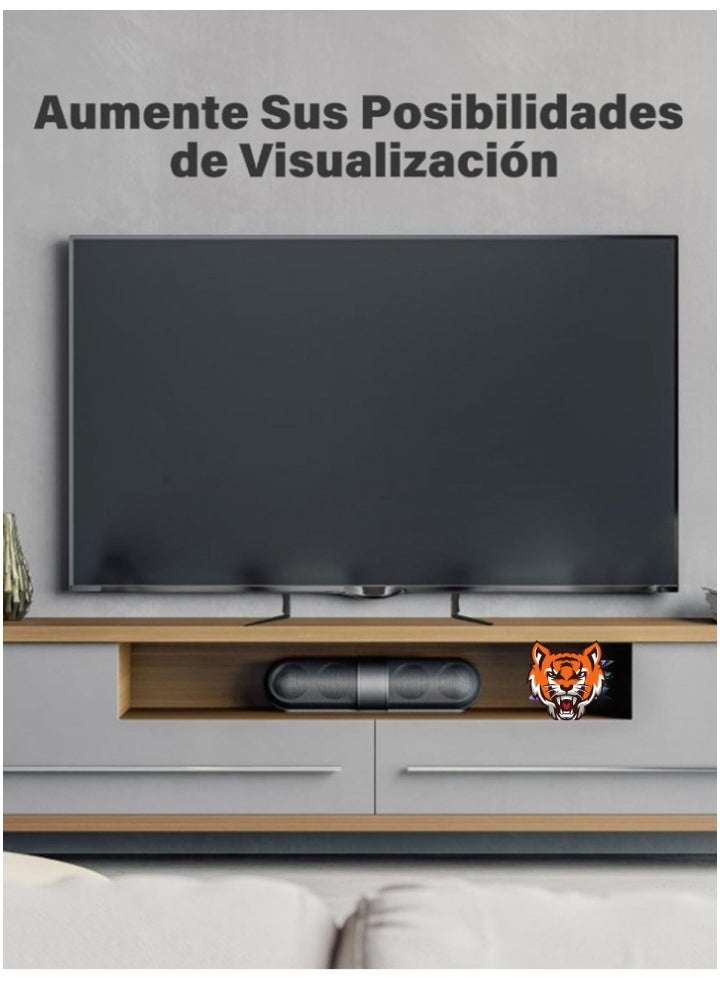 Universal Table TV Stand – Fits 37 to 75 Inch LED, LCD, Plasma Flat Screen TVs, Supports up to 45 kg, VESA Max. 600 x 400 mm