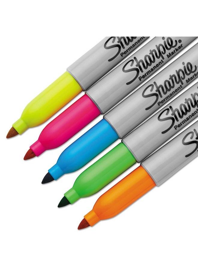 Sharpie 1860443 Neon Permanent Markers Assorted 5 Pack  - Image 5