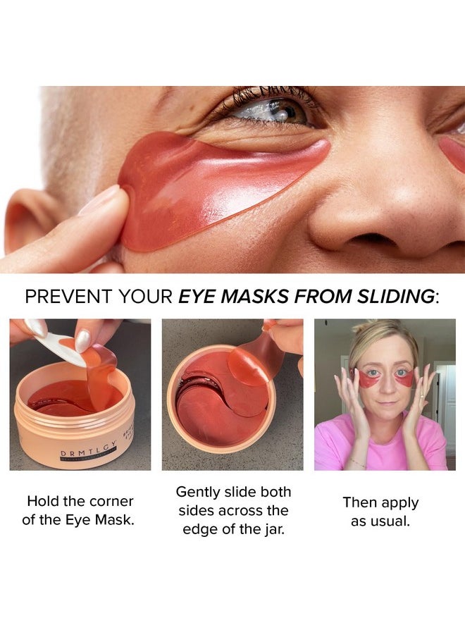 DRMTLGY DRMTLGY Brightening Eye Masks (30 Pairs) - Caffeine Eye Masks for Dark Circles and Puffiness with Hyaluronic Acid, Eye Patches for Puffy Eyes  - Image 3