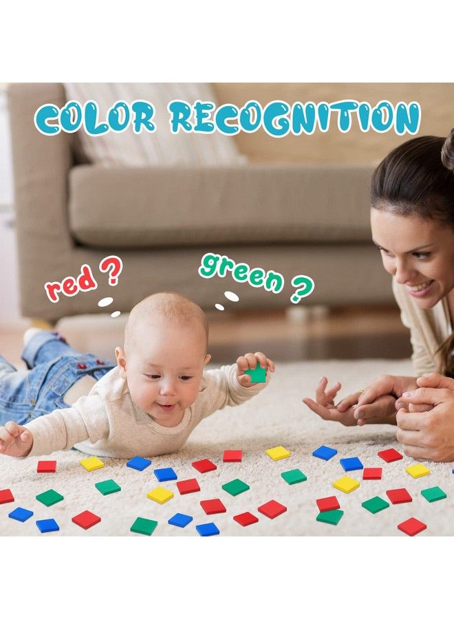 Jexine 800 Pcs Foam Square Counters Color Tiles Square Color Tiles Math Counters Manipulatives Color Sorting Sorting Toy Counting Learning Classroom Crafts Bingo For Kids With Storage Box - Image 5