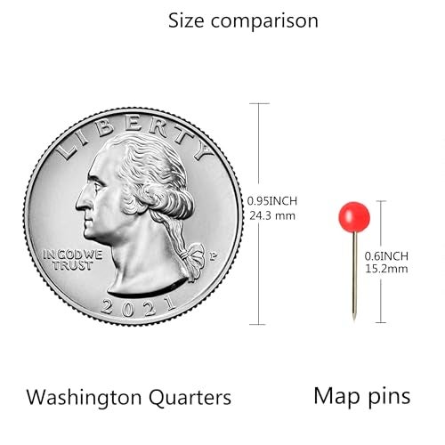 Modpion 1000 PCS Push Pins Map Tacks,Multi-Color 1/8" Round Head with Stainless Point,15 Assorted Colors for Bulletin Board, Cork Board, World Map Pin Board, Fabric Marking, Craft, Office - Image 3
