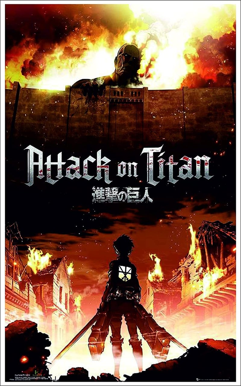 KARTMEN attack on titan affiche Print 300 GSM Rolled Wall Poster (Paper, 18 X 12 inch, Multicolour) - Image 4