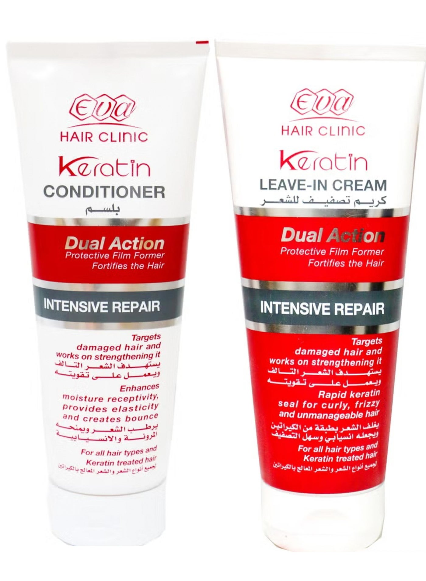 Eva E-Keratin Conditioner - 230 Ml +Eva Keratin Leave In Cream 200 Ml