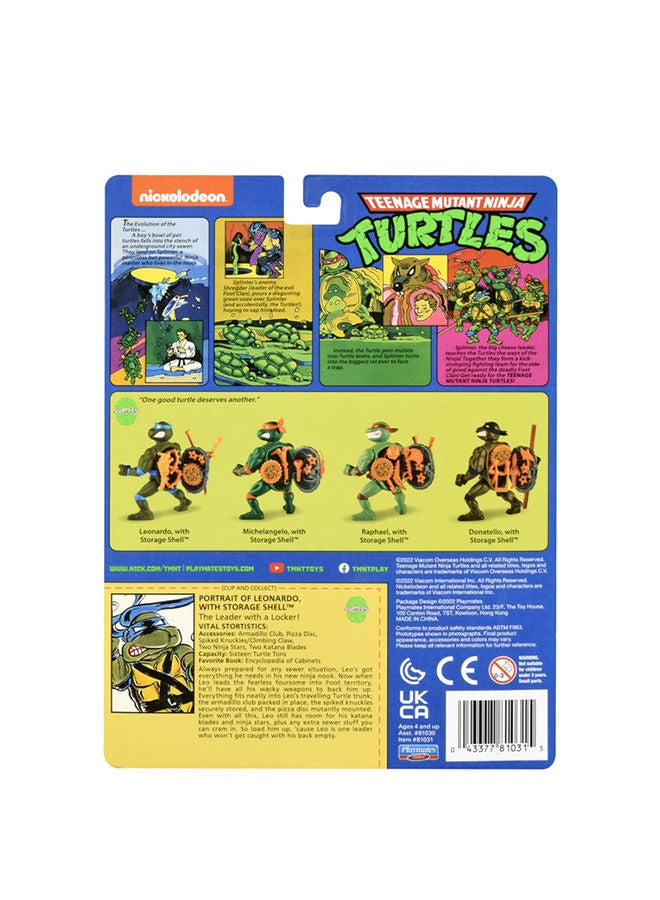 Playmates سلاحف النينجا المتحولة - غلاف تخزين كلاسيكي أصلي مجسم ليوناردو الأساسي - Image 2