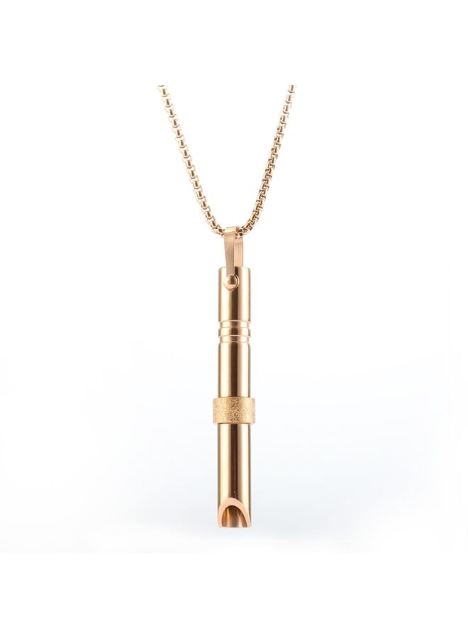 قلادة القلق، قلادة التنفس، قلادات القلق للنساء والرجال، قلادة التنفس اليقظ (اللون: ذهبي) - Image 1