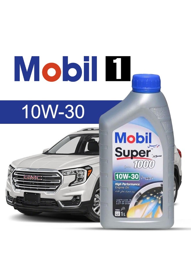 موبيل زيت محرك سيارة جي ام سي، تيران 2017 - 2010 - لزوجة 10w30 موبيل سوبر 6 لتر، مع فلتر زيت المحرك - 2011 2012 2013 2014 2015 2016 2017