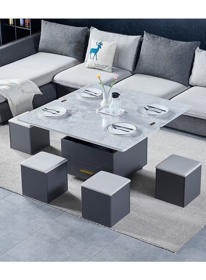 Generic Multifunctional Adjustable Height Modern Dining Table Set Coffee Table Set  - Image 3