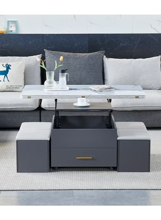 Generic Multifunctional Adjustable Height Modern Dining Table Set Coffee Table Set  - Image 4